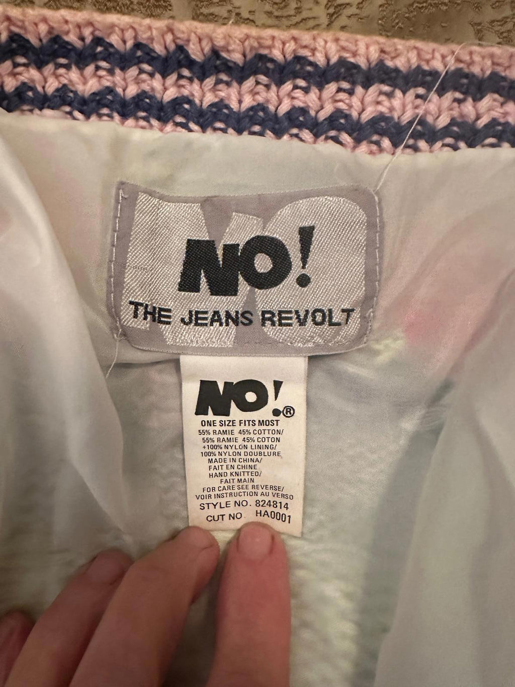No! Vintage Patch Knit Cardigan L/XL