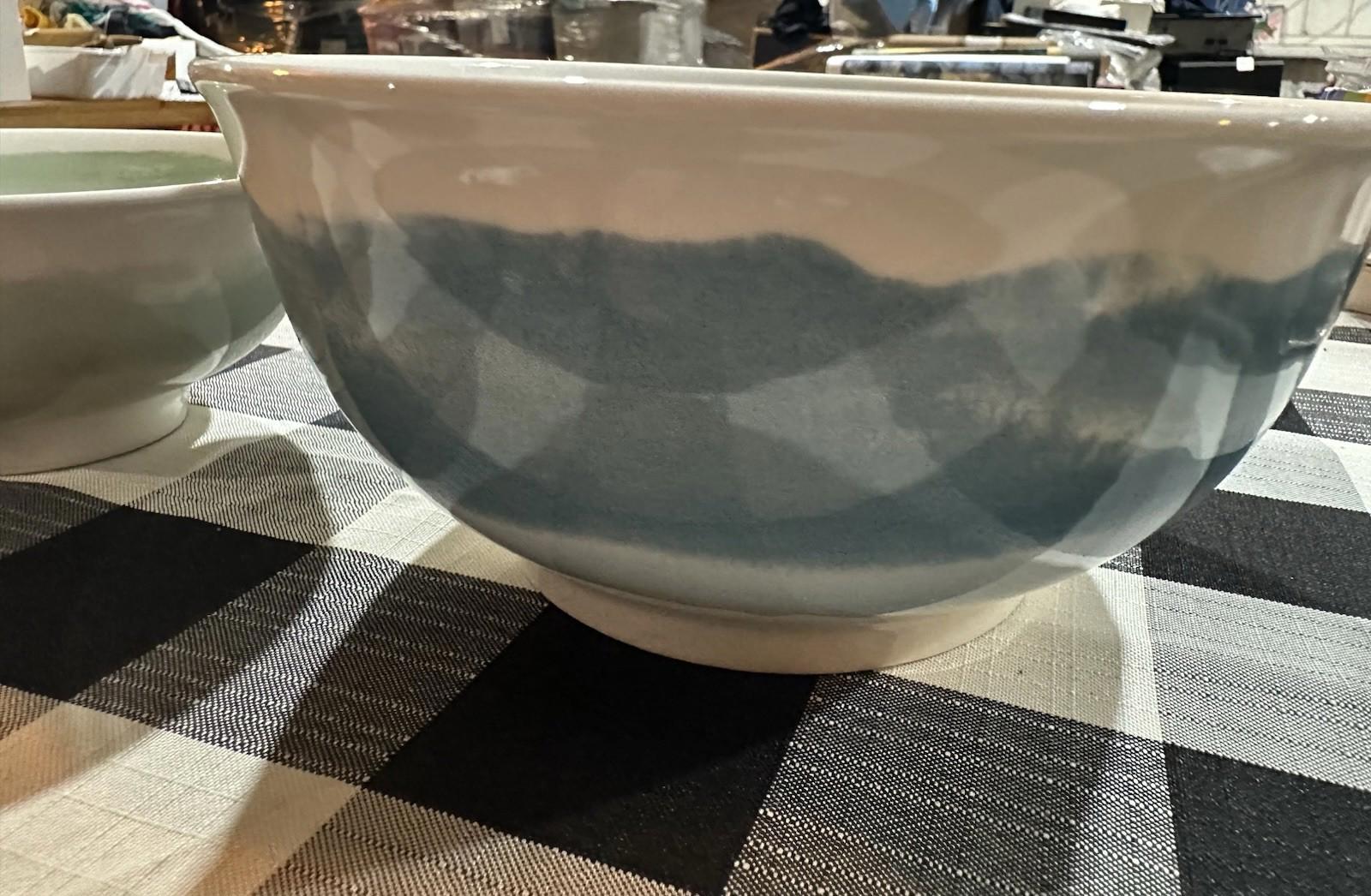 Pepper + Vetiver Nesting Mixing Bowl Set 2pc Pastel Glazed Stoneware
