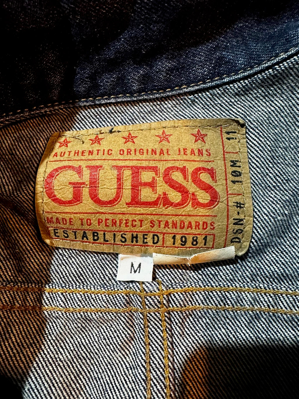 Vintage Guess USA Dark Denim Jacket Small