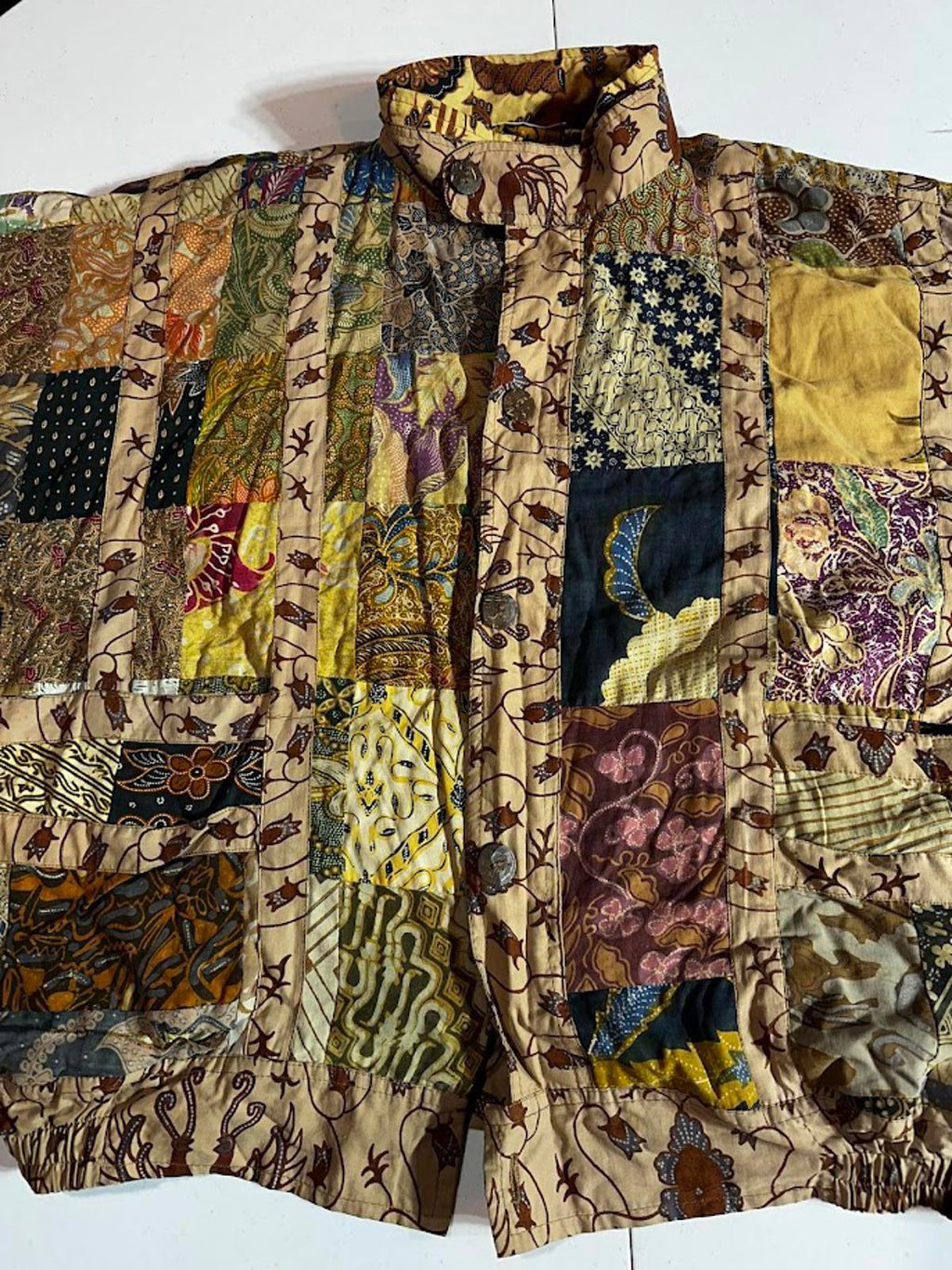 Vintage Boho Patchwork Quilted Jacket Festival Coat