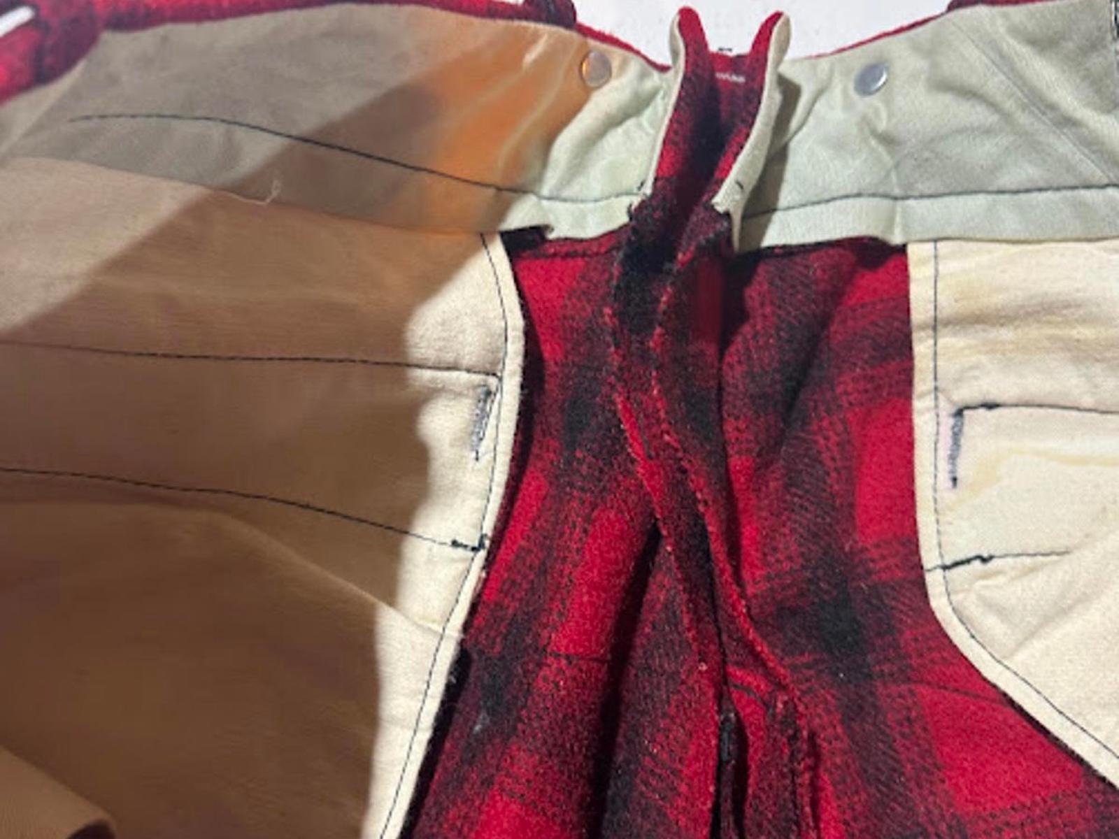 Vintage Woolrich Red Plaid Wool Hunting Pants USA