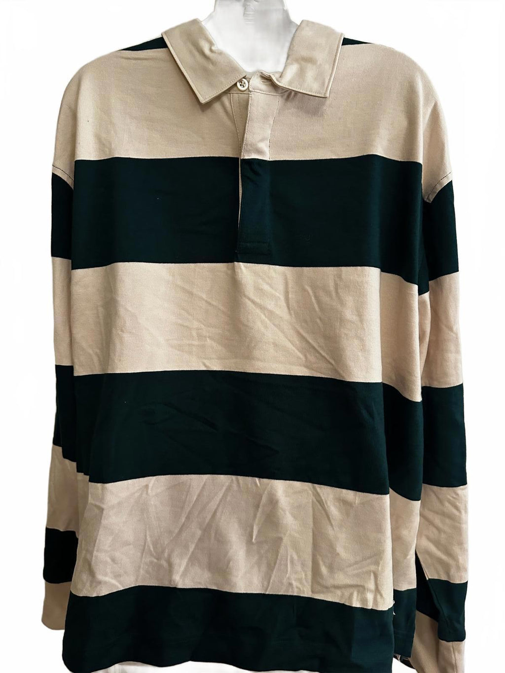 Banana Republic Green Ivory Rugby Shirt NWT XL