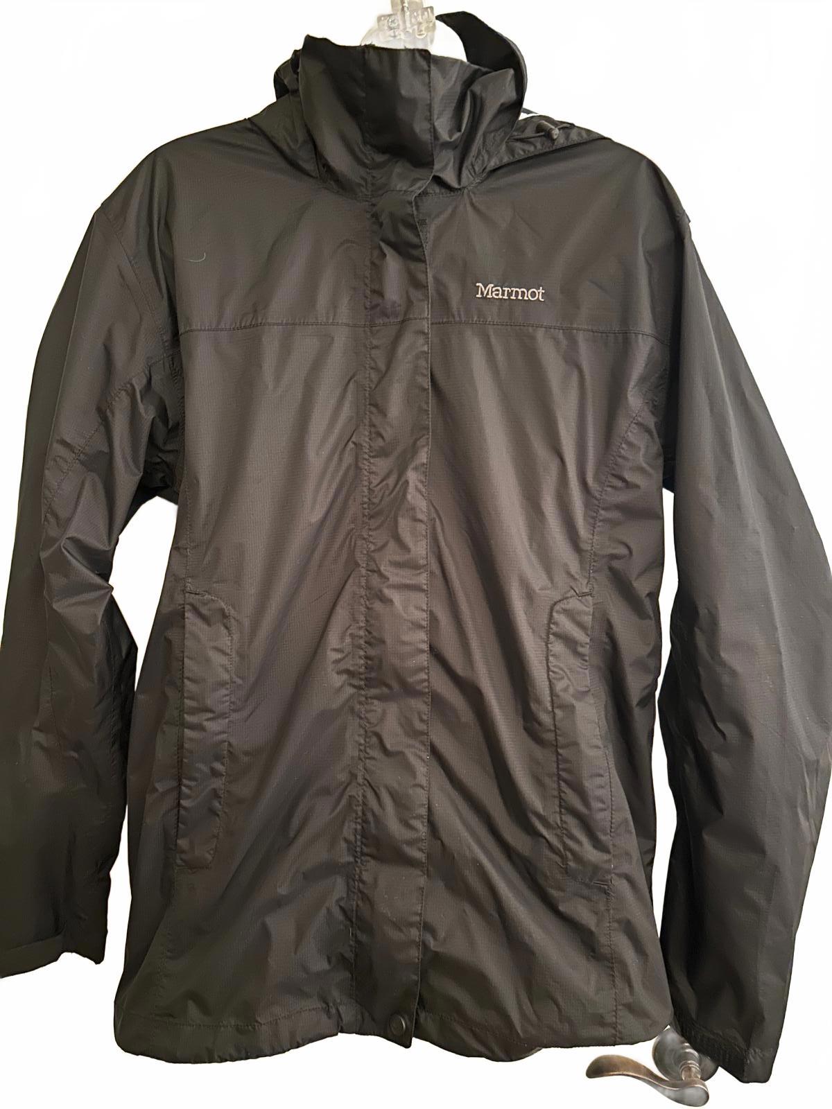 Marmot Black Waterproof Rain Jacket Men’s L Hooded