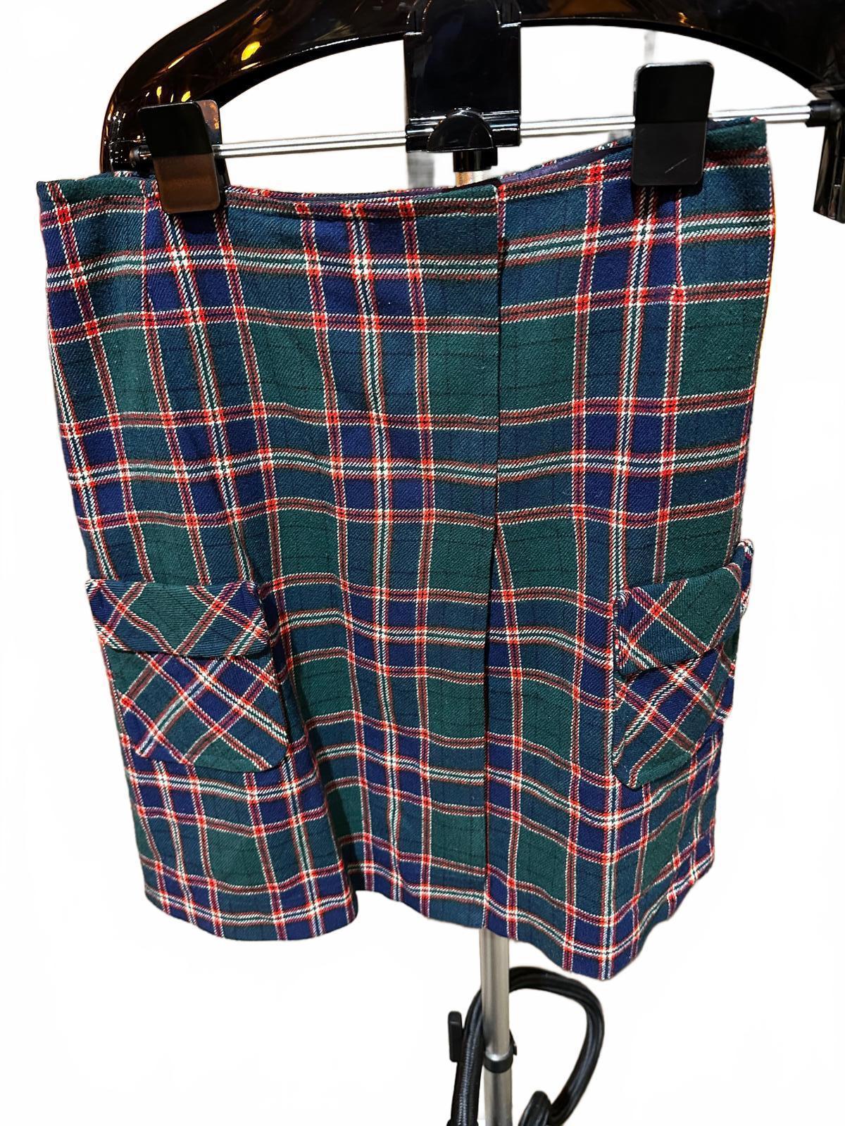 Vintage Pendleton Wool Plaid Skirt USA 30" waist