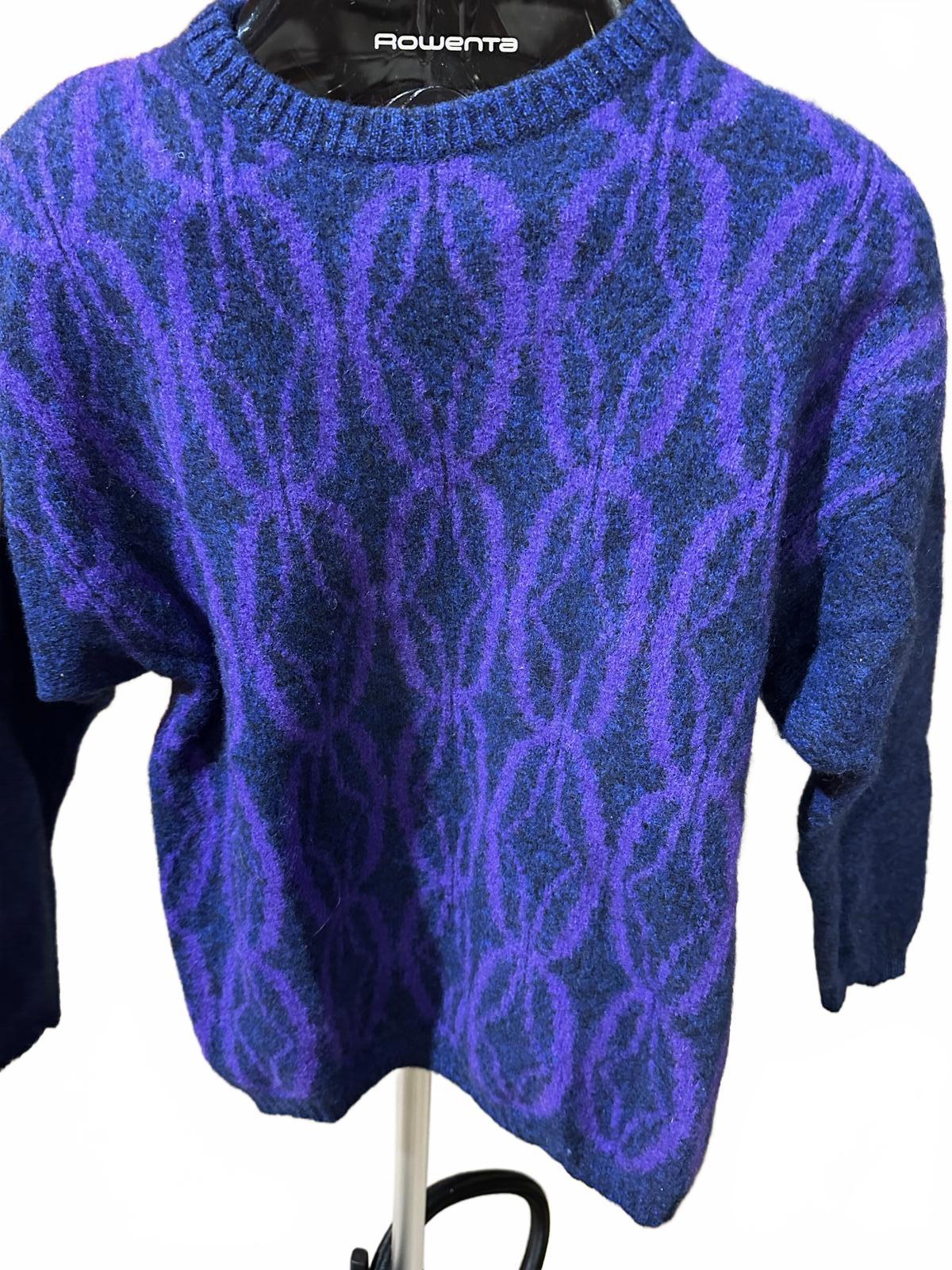 Vintage Benetton Shetland Wool Sweater 1980s Italy