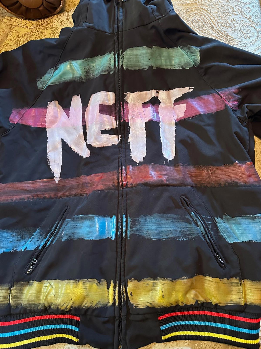 NEFF Custom Goods Painted Hoodie Jacket XL