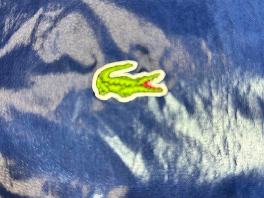 Vintage Izod Lacoste Shiny Blue Windbreaker Jacket
