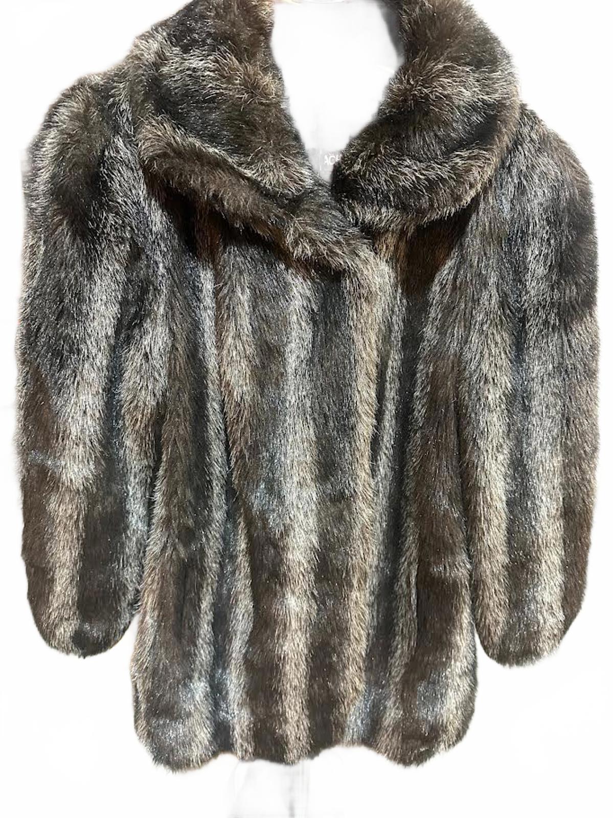 Vintage Jordache Faux Fur Coat USA Made Oversized