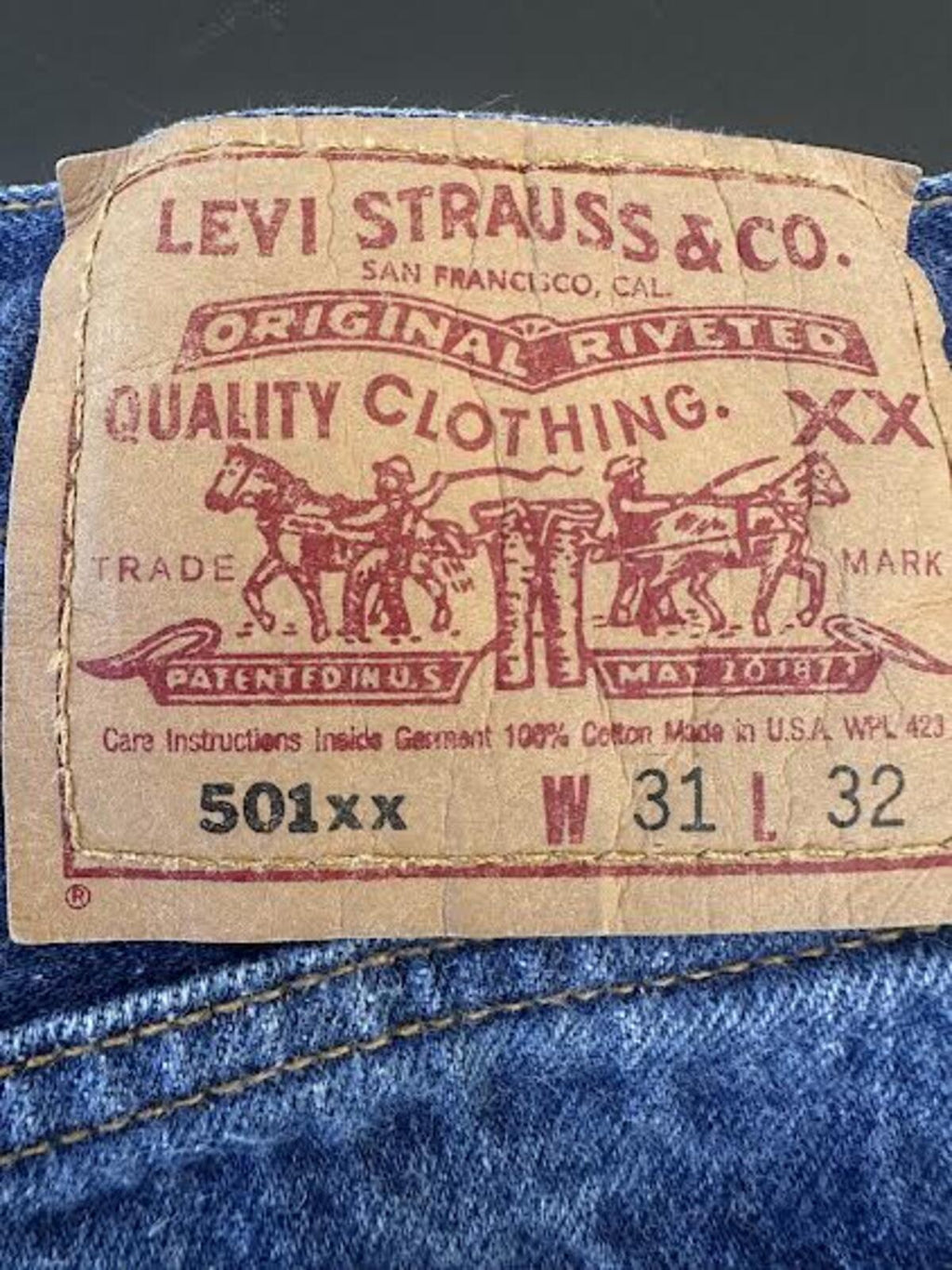 Levi's 501XX USA Button Fly Jeans 31x32