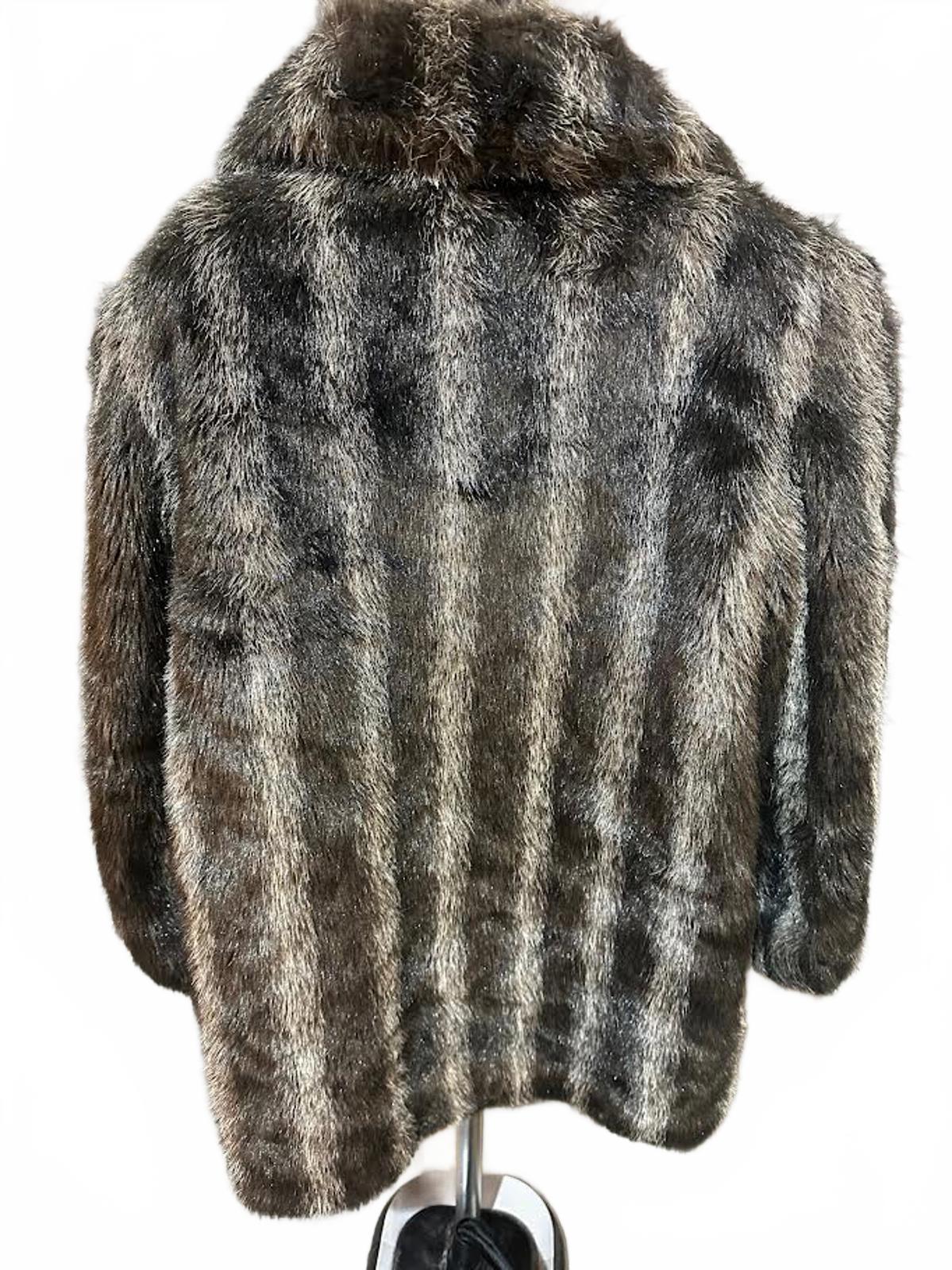 Vintage Jordache Faux Fur Coat USA Made Oversized