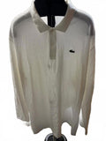 Lacoste Long Sleeve Piqué Polo Ivory Size 10R XXL