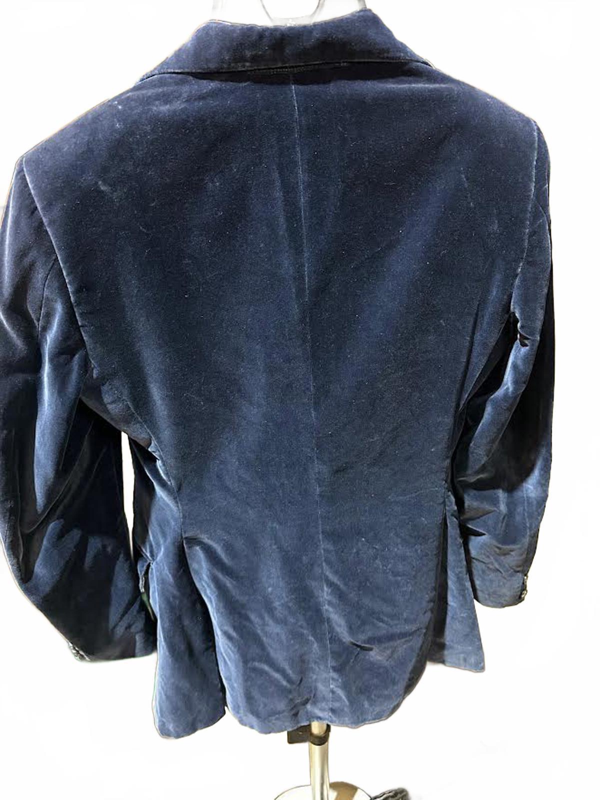 Vintage Blue Velvet Blazer w/ Milium Lining