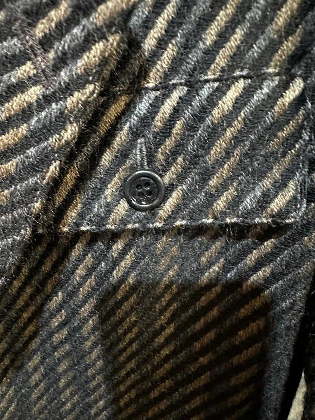 Harvé Benard Wool Chevron Blazer Jacket Made Hong Kong