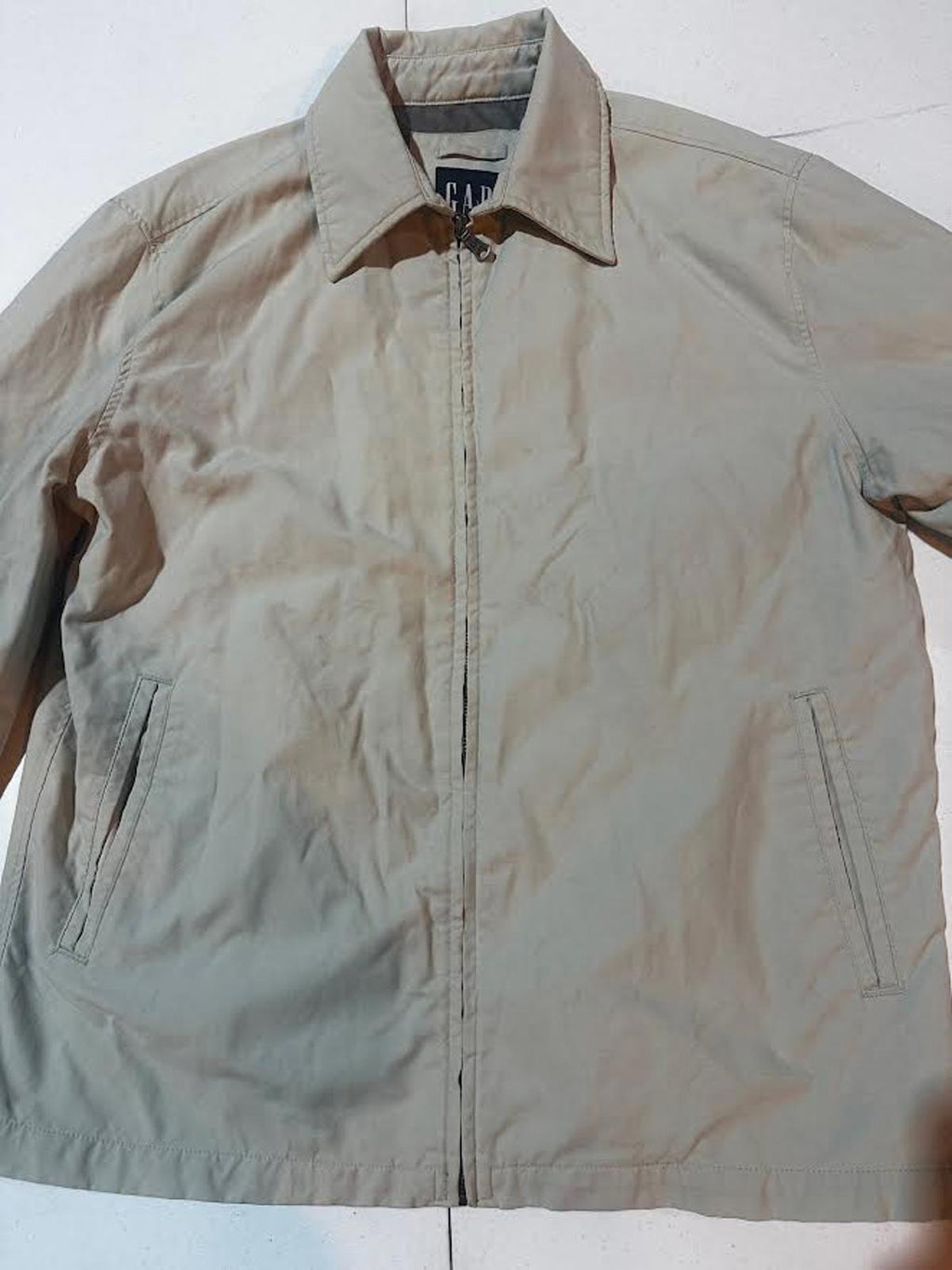 Vintage 90s GAP Khaki Zip Jacket Made in Korea M