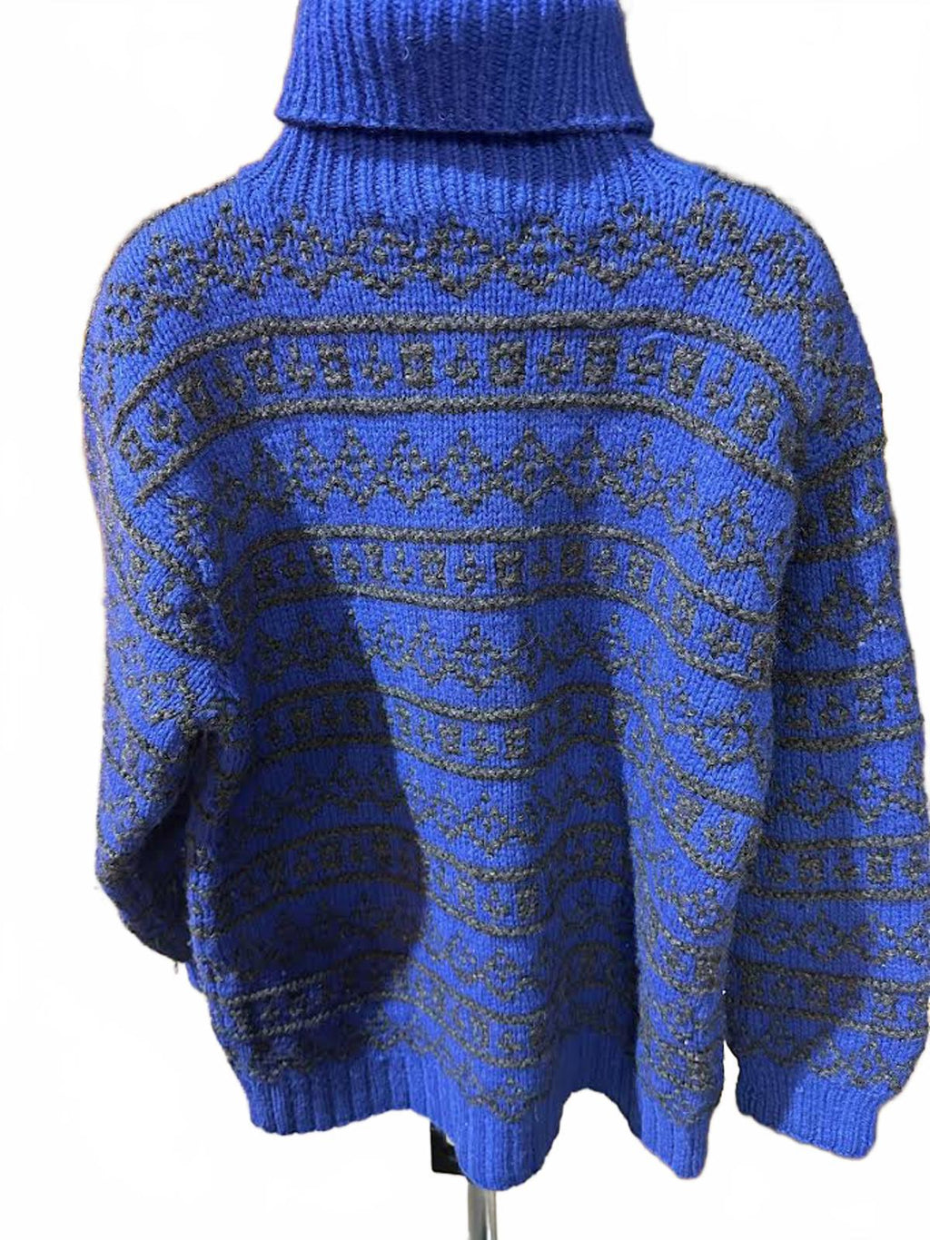 Vintage GAP Hand Knit Wool Turtleneck Sweater L