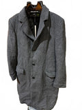 Vintage Mens Grey Wool Overcoat Made in Yugoslavia M-L