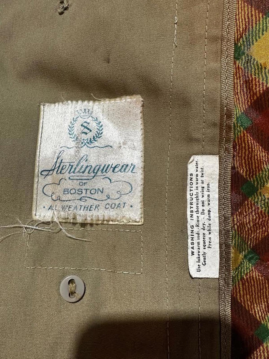 Sterlingwear Boston Vintage Khaki All-Weather Coat