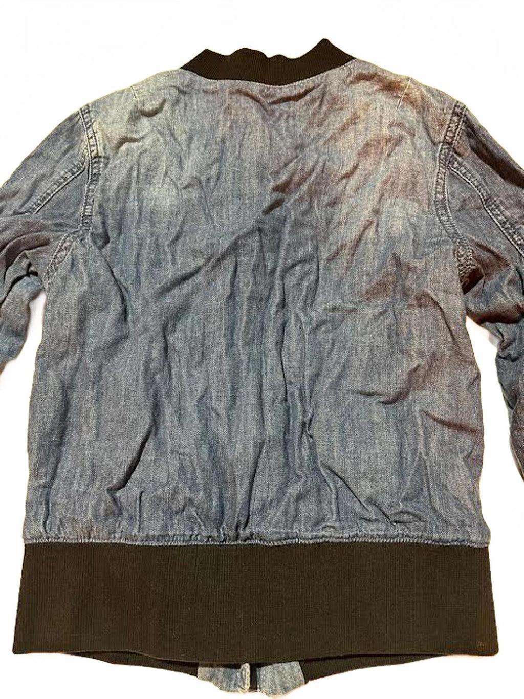 Hudson Embroidered Denim Bomber Jacket XS