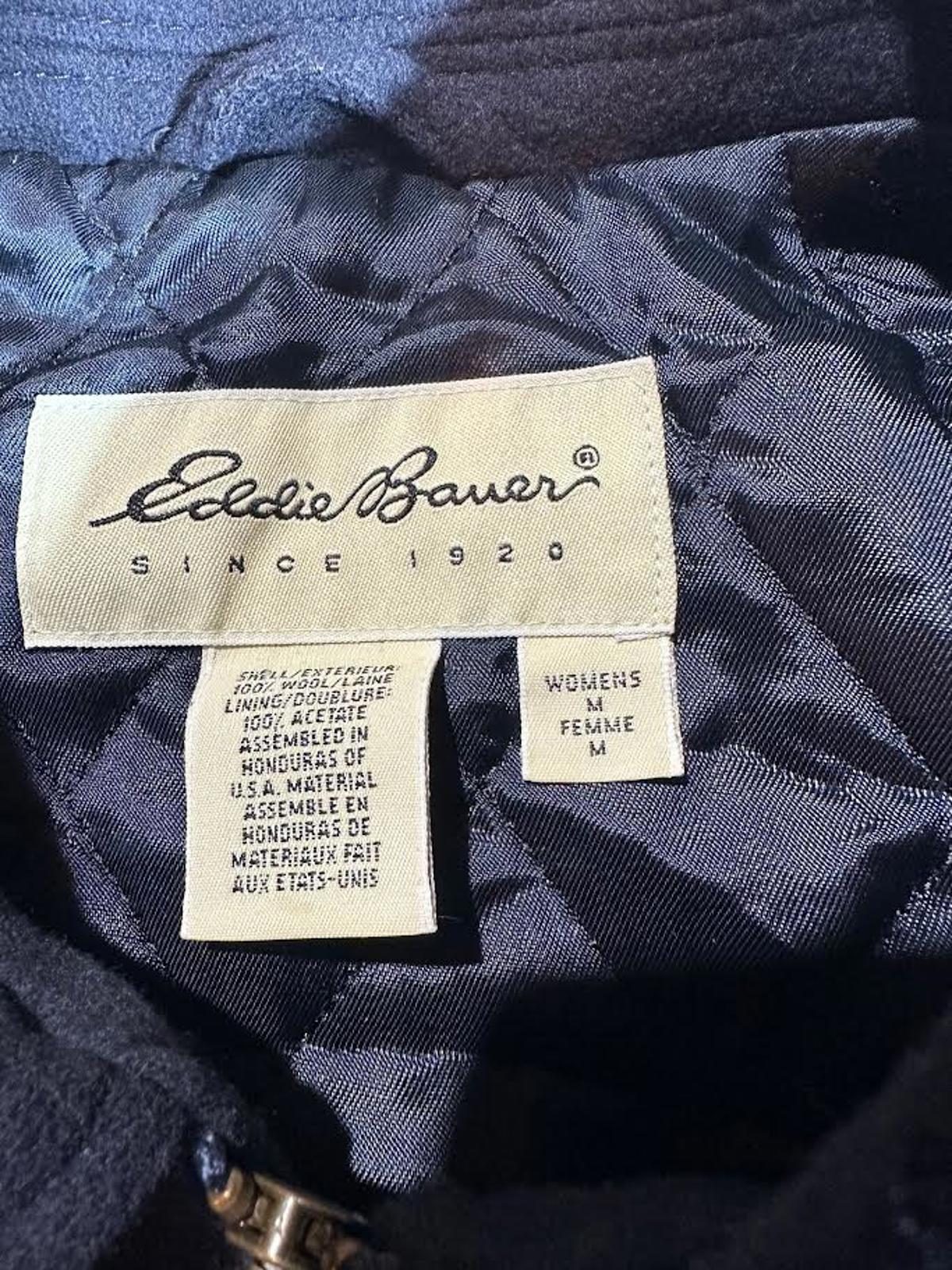 Eddie Bauer Wool Zip Jacket Women’s Navy Lined