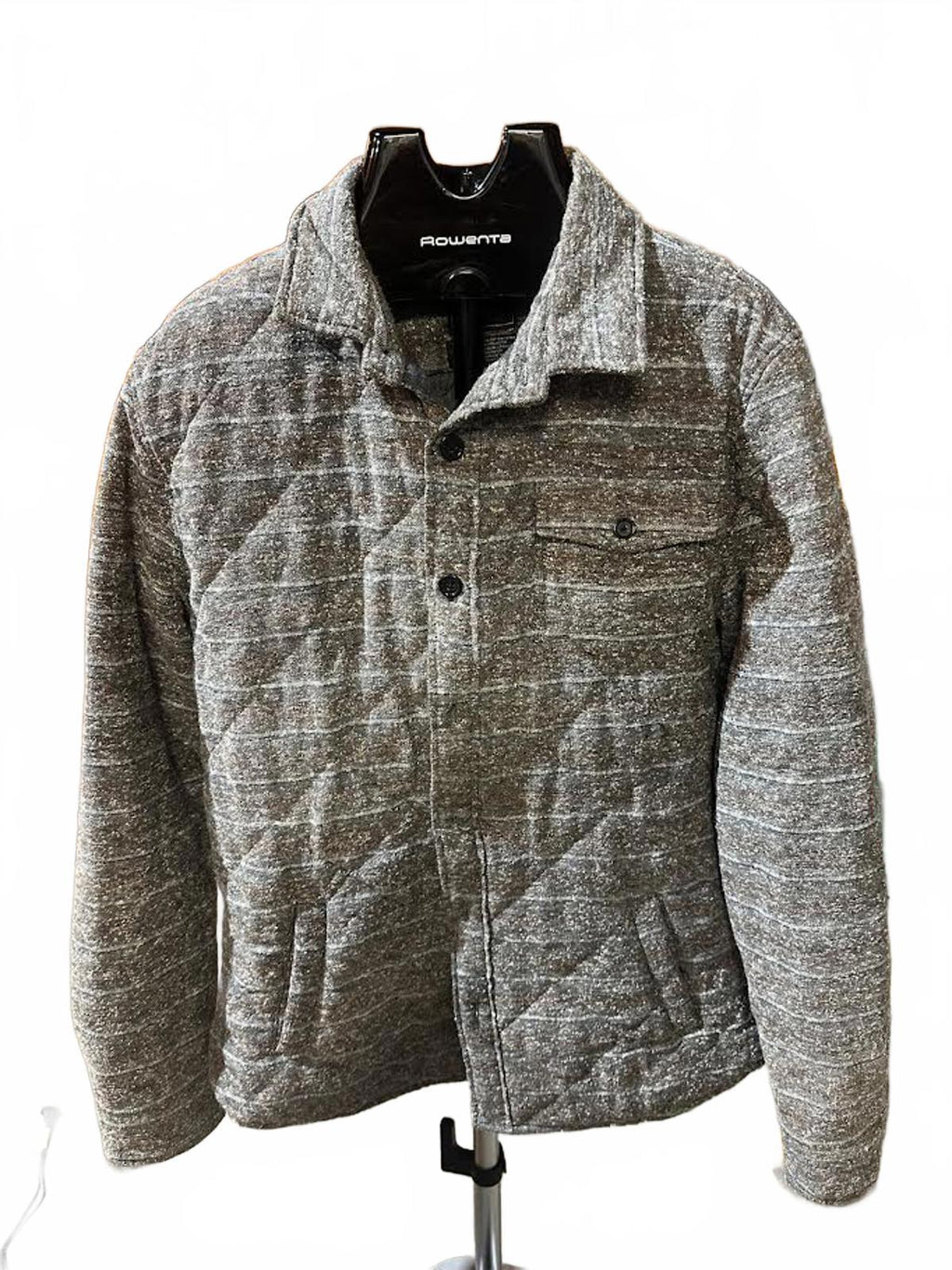 Men’s Grayers Clothiers Quilted Jacket XL Gray Button Front