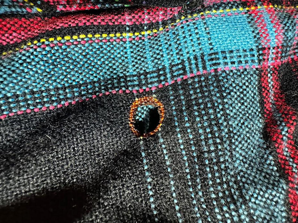 Karman Vintage Plaid Western Flannel Shirt XL 48" Chest