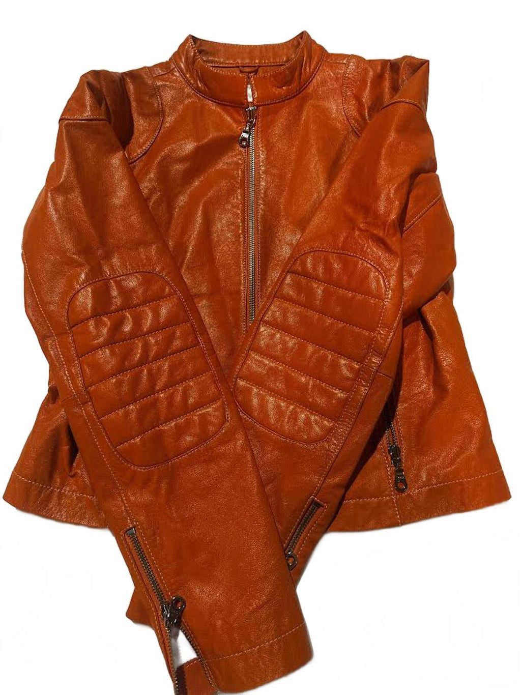 Wilsons Leather Maxima Orange Moto Jacket M