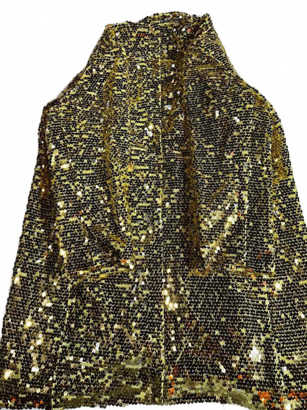 Fabulous Furs Gold Sequin Jacket Coat M Statement