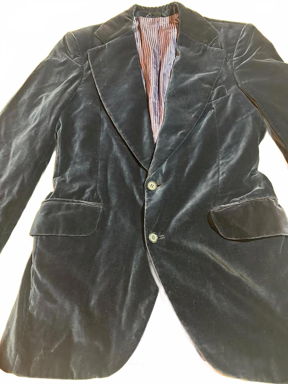 Vintage Blue Velvet Blazer w/ Milium Lining