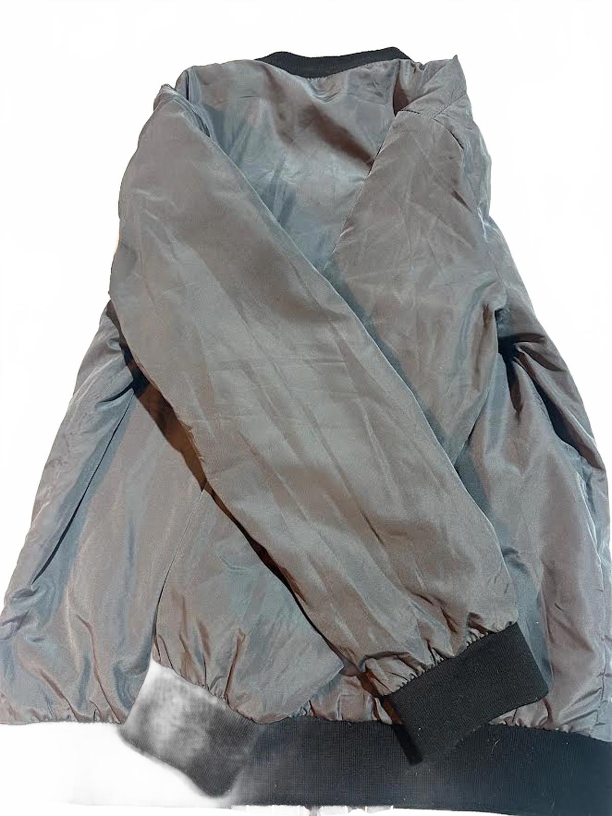 Reversible Windowpane Bomber Jacket Gray Black