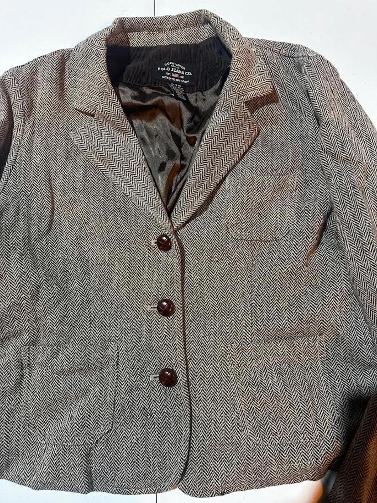 Polo Jeans Co Ralph Lauren Herringbone Tweed Jacket