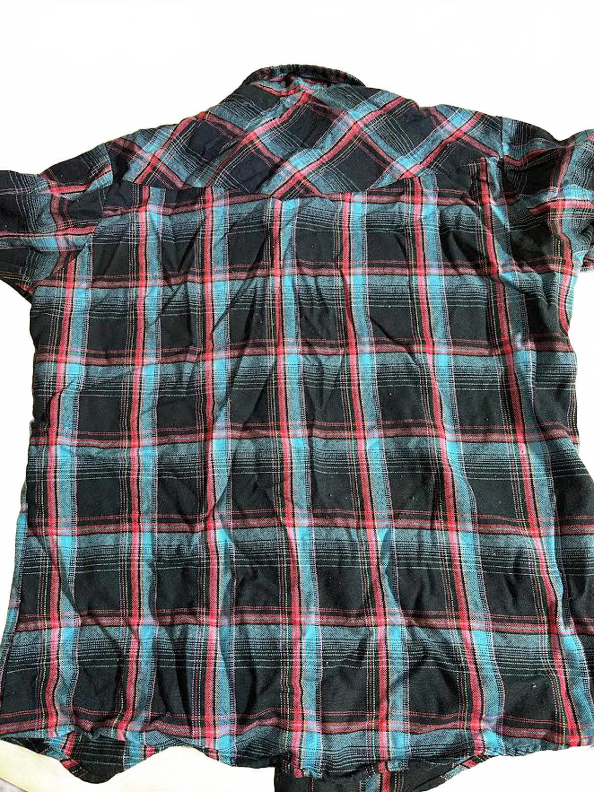 Karman Vintage Plaid Western Flannel Shirt XL 48" Chest