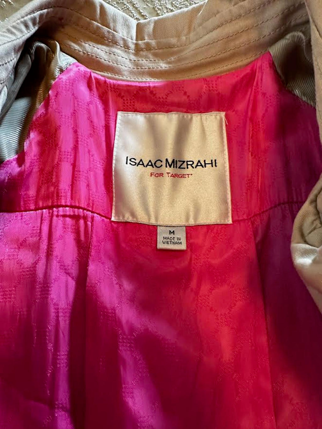Isaac Mizrahi Target Camel Trench Coat Belted M