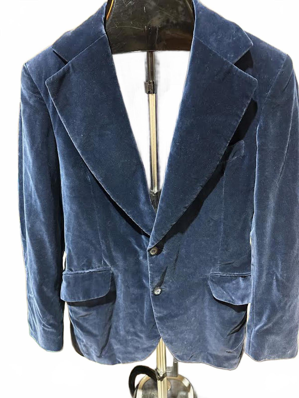 Vintage Blue Velvet Blazer w/ Milium Lining
