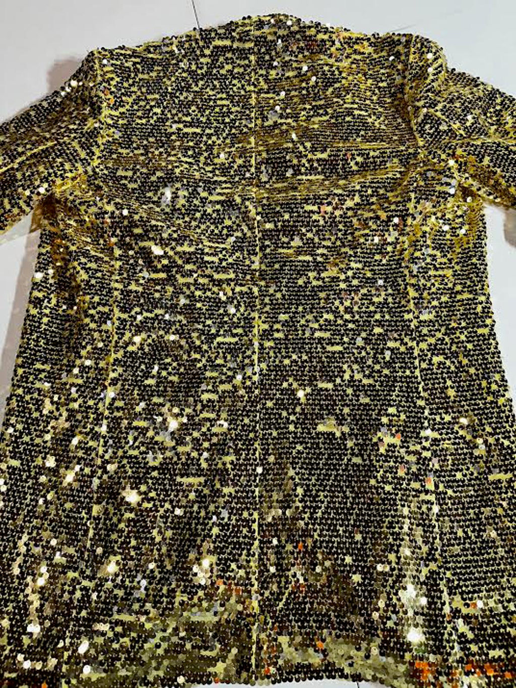 Fabulous Furs Gold Sequin Jacket Coat M Statement