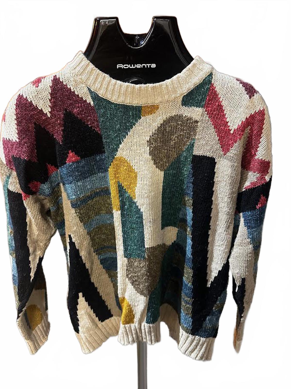 Vintage A.J. Tremont Geometric Knit Sweater M-L