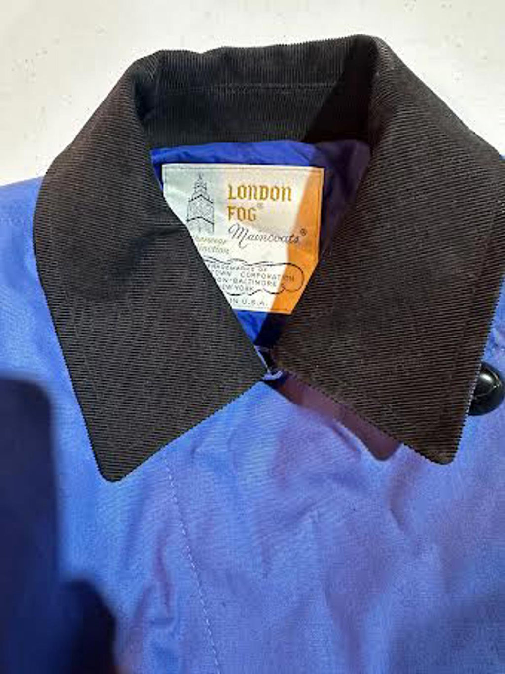 Vintage London Fog Blue Trench Coat USA Made