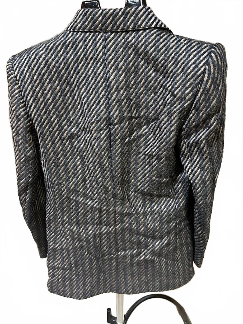 Harvé Benard Wool Chevron Blazer Jacket Made Hong Kong