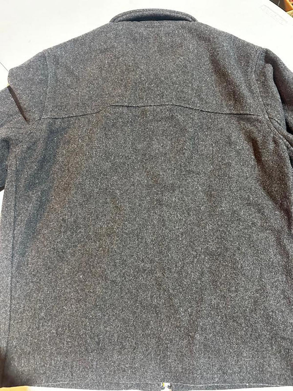 GAP Men’s Grey Wool-Blend Full Zip Jacket – Medium