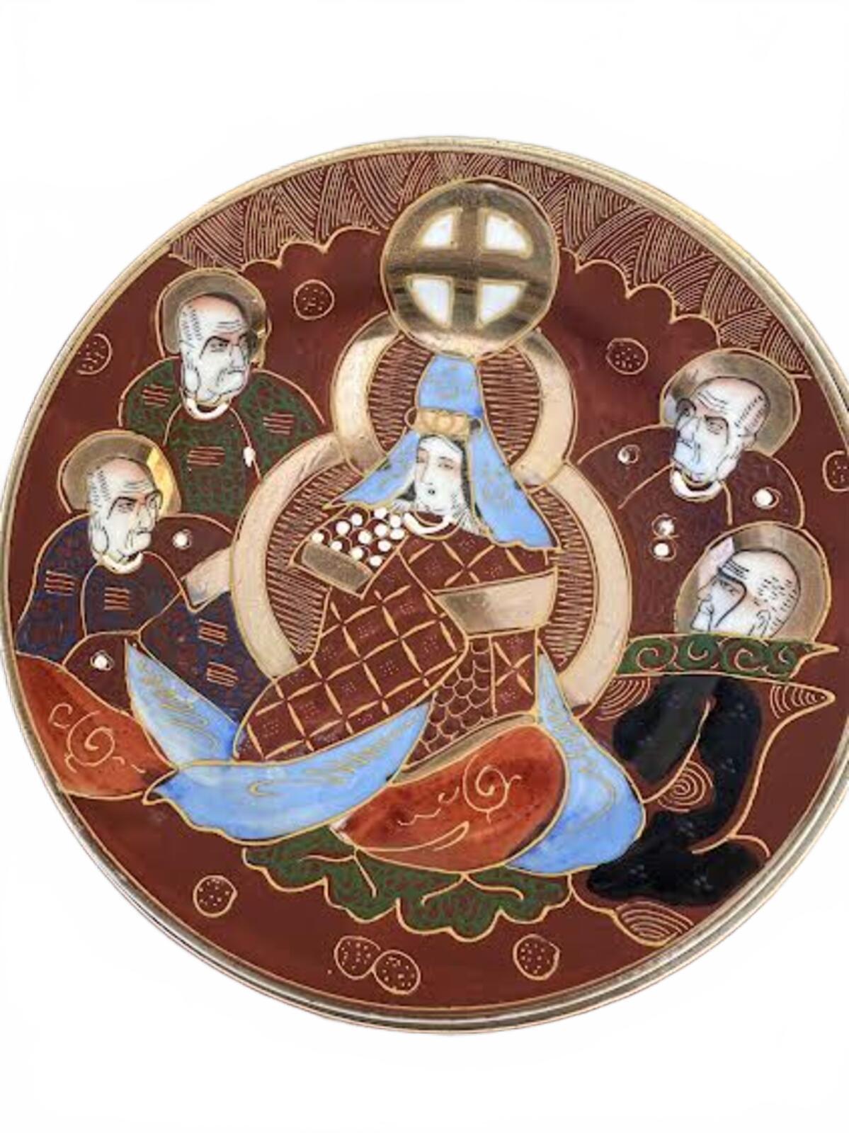 Kutani Hand Painted Japanese Plates Set