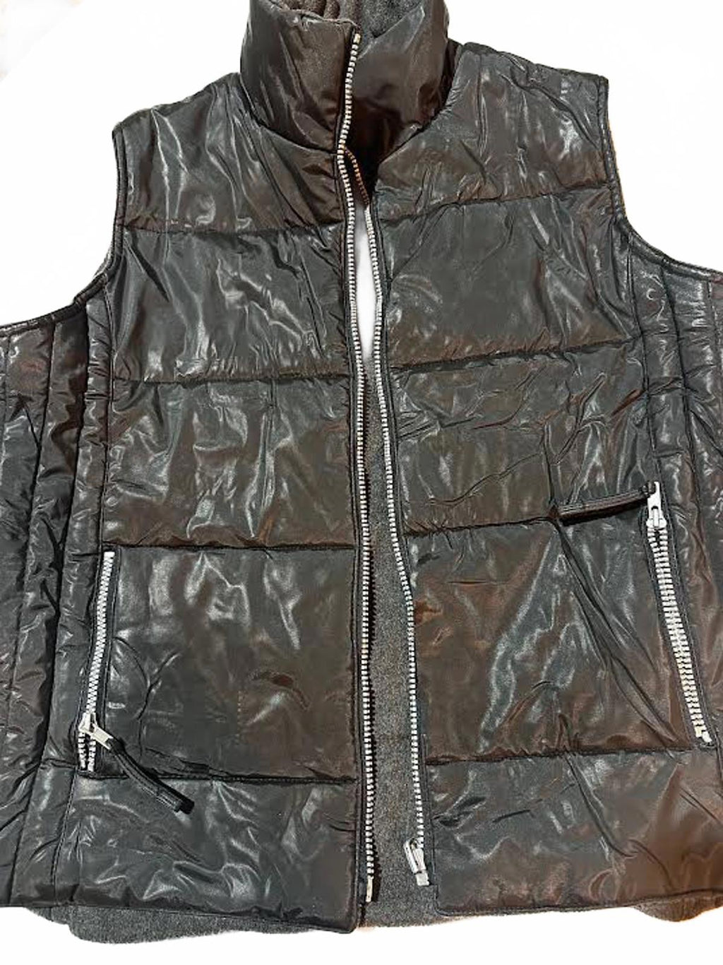 Timothy Daniels Reversible Quilted Vest Black/Gray L