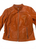 Wilsons Leather Maxima Orange Moto Jacket M