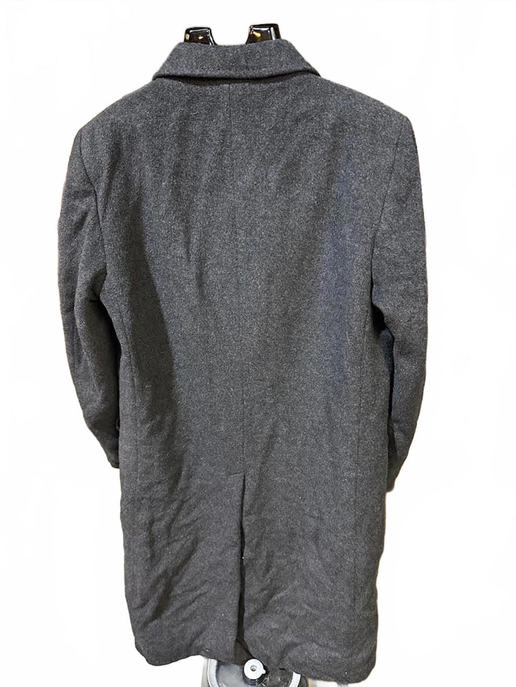 Vintage Mens Grey Wool Overcoat Made in Yugoslavia M-L