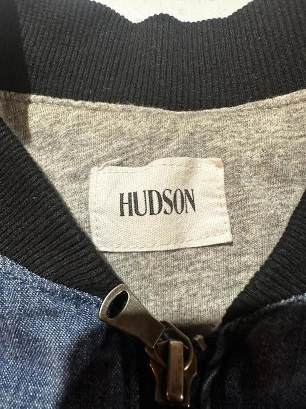 Hudson Embroidered Denim Bomber Jacket XS