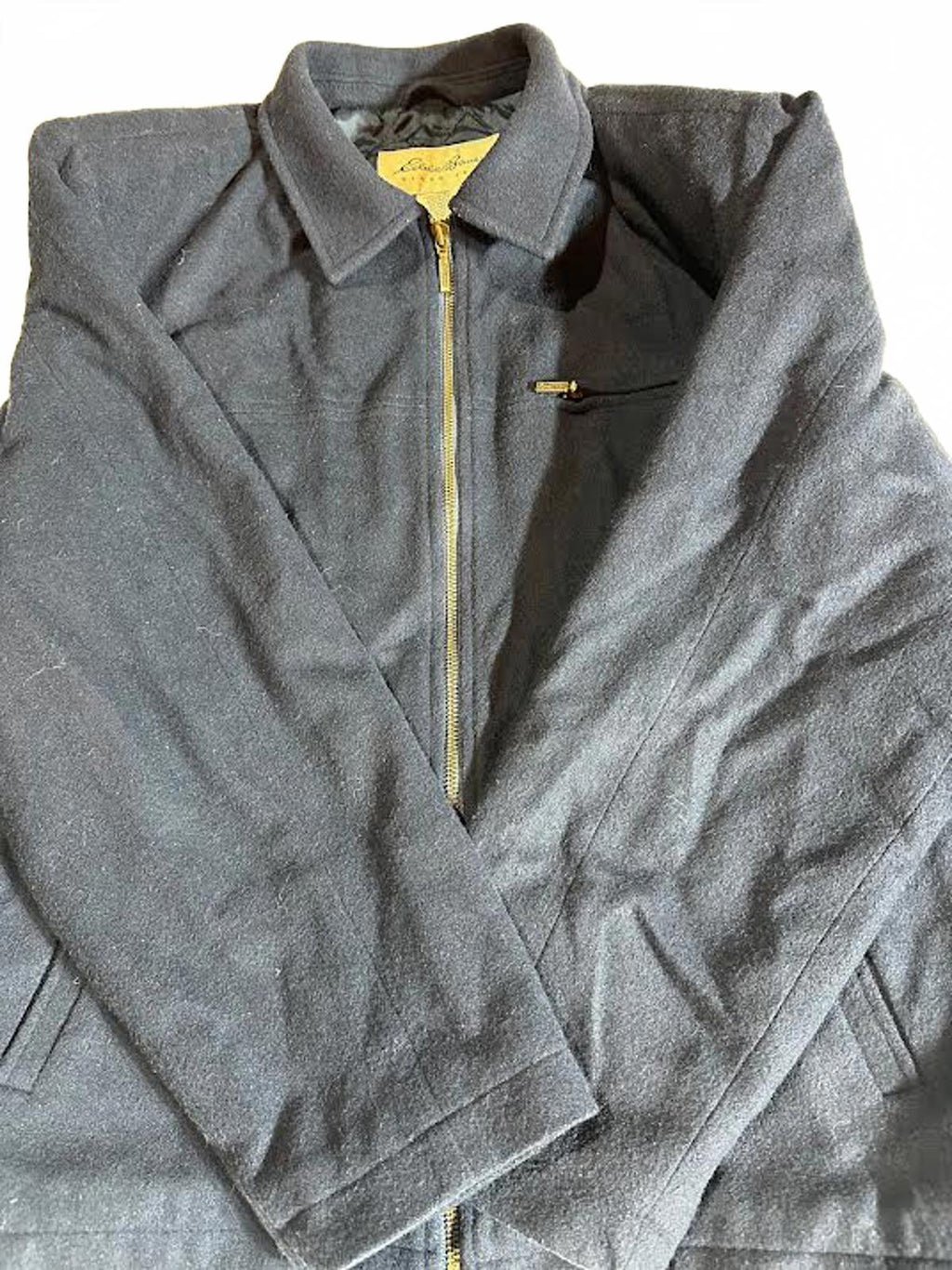 Eddie Bauer Wool Zip Jacket Women’s Navy Lined