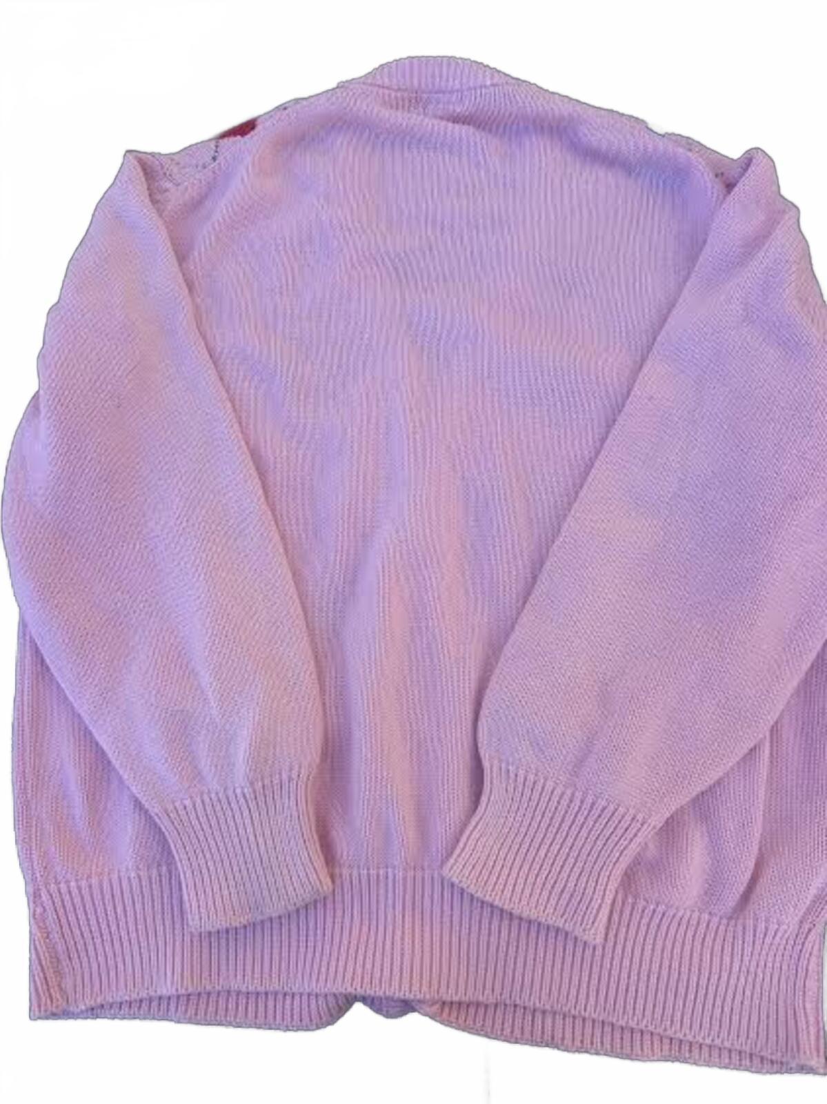 Odyssey Collection Pink Argyle Cotton Cardigan XL