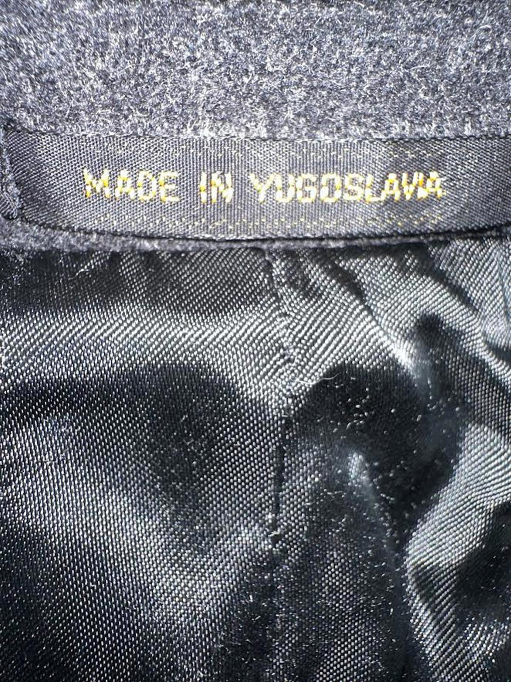 Vintage Mens Grey Wool Overcoat Made in Yugoslavia M-L