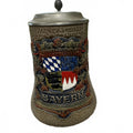 Vintage Bayern Bavaria German Beer Stein Pewter Lid