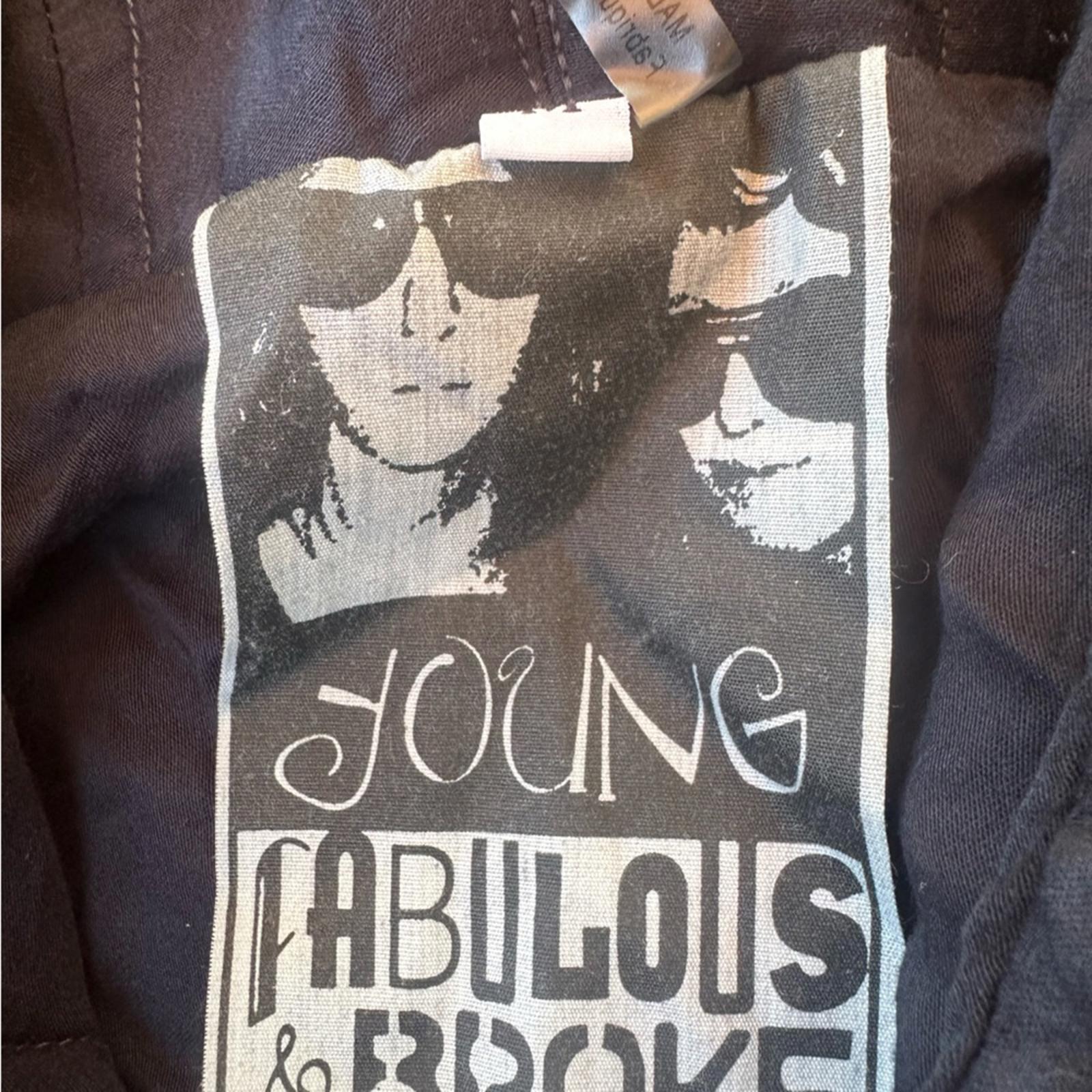 Young Fabulous & Broke Navy Draped Hoodie Jacket Size M