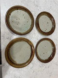4 Rustic Pottery Dessert Plates
