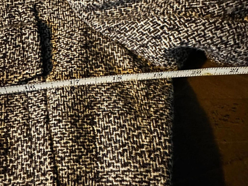 Vintage Italian Wool Blazer 36 BasketweaveTweed Sport Coat